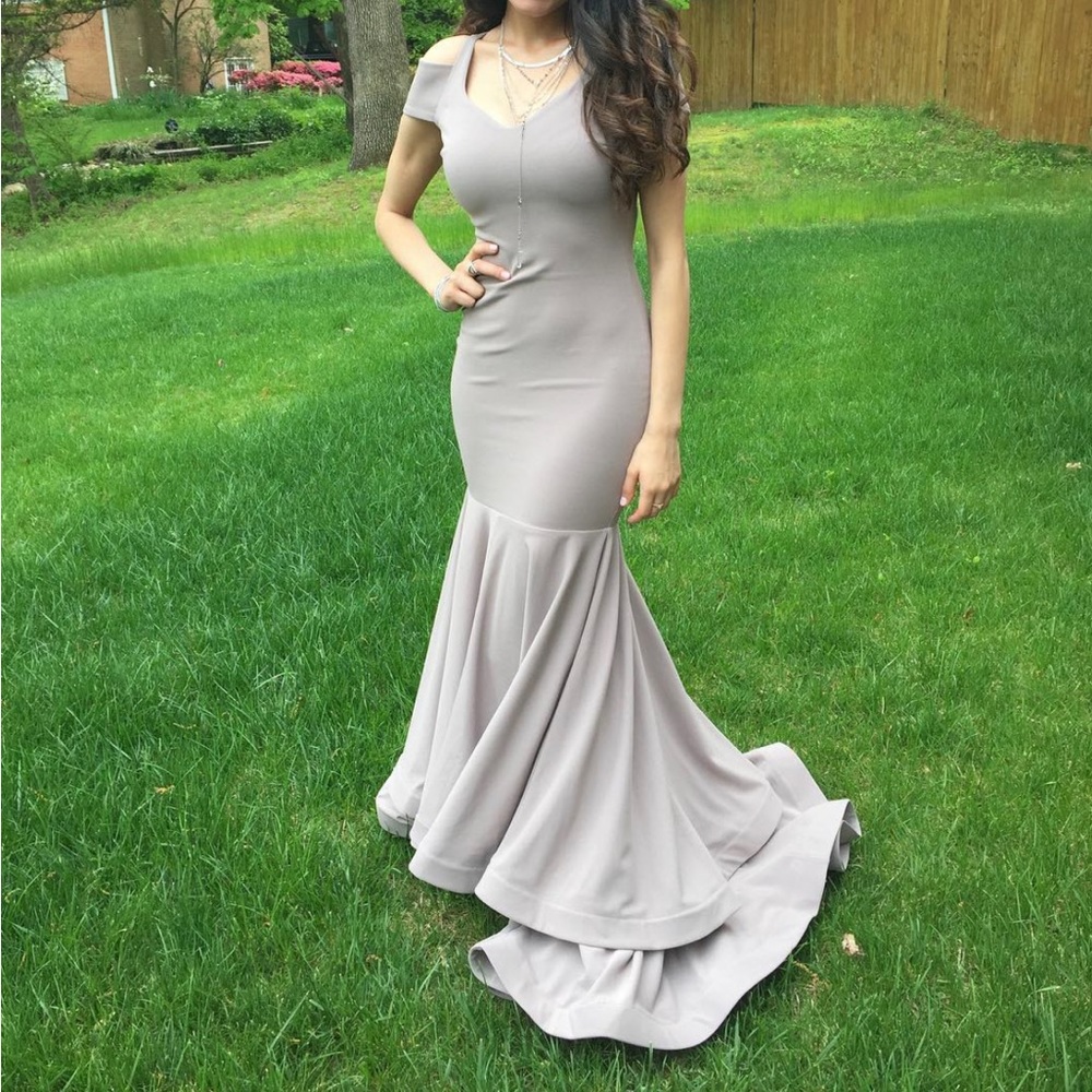 Windsor Taupe trumpet style gown